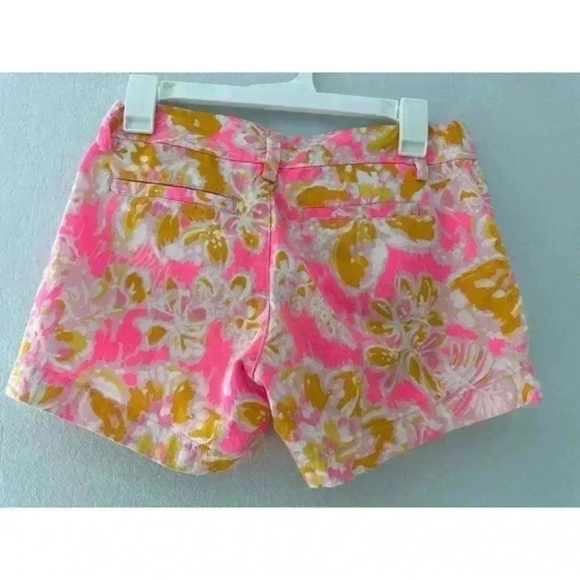 Lilly Pulitzer Womens Shorts Size 00 Kir Royal Pink Ohh la la Floral Callahan Kn - Picture 7 of 8